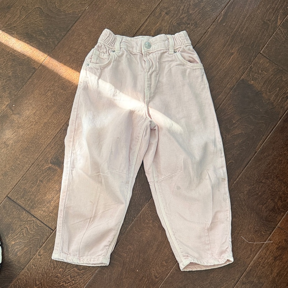 Zara Kids Soft Pink Casual Pants